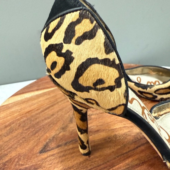 Sam Edelman Leopard‎ Delilah Dorsay Cow Hide Print Heels - Picture 7 of 14